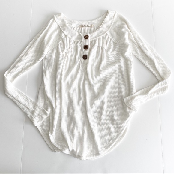 Free People Must Have Henley White Thermal - Picture 2 of 5
